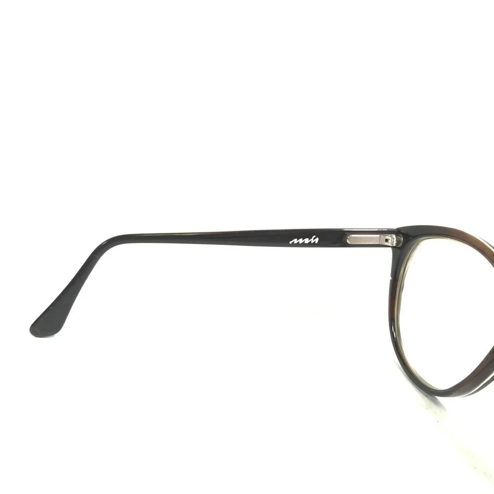 Vintage Buffalo Horn Eyeglasses Frames Striped Grey Pink 18K Gold 54-17-135